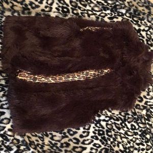 Betsy Johnson fur vest